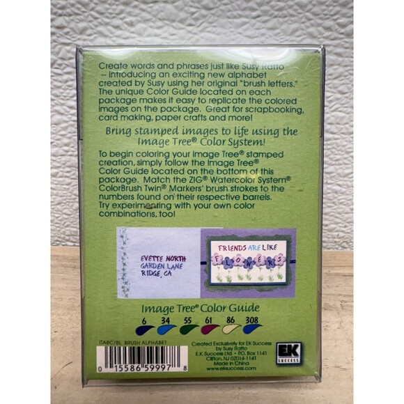 Image Tree Alphabet Set of 30 Pcs Wood Mounted Rubber Stamps - Picture 2 of 3